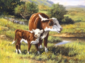 корова с теленком